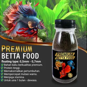 Pelet pakan ikan cupang premium untuk pertumbuhan dan mutasi warna