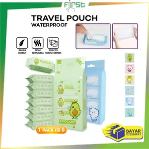[COD] FH C949 Tisue Basah Bayi 1Pack Isi 8Pcs Tissue Karakter Mini