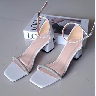 Giày cao gót vuông 5 phân hậu bít quai xoàn đá xịn dễ phối đồ, đi tiệc, đi chơi Nữ Shoes DéP 5