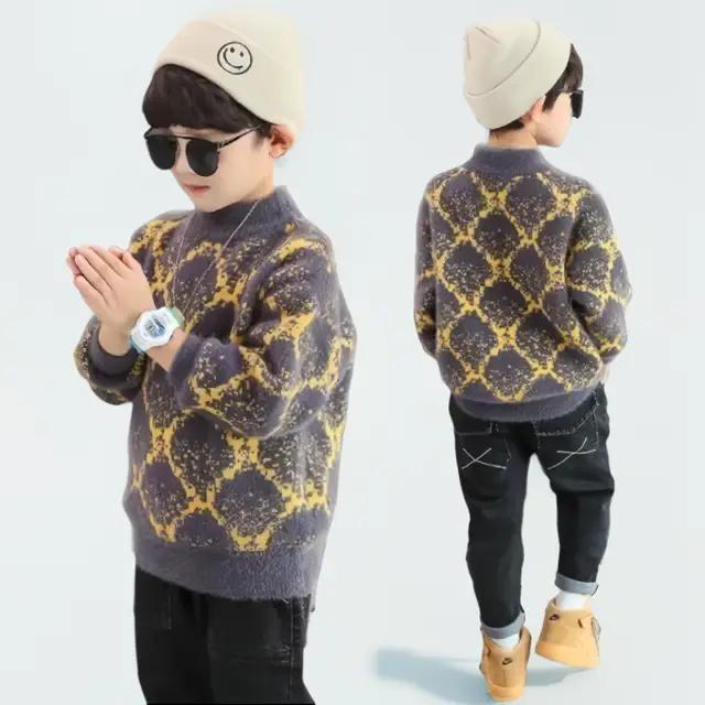 Áo Len Nhung Tuyết Lót Lông Cho Bé Trai PAL106