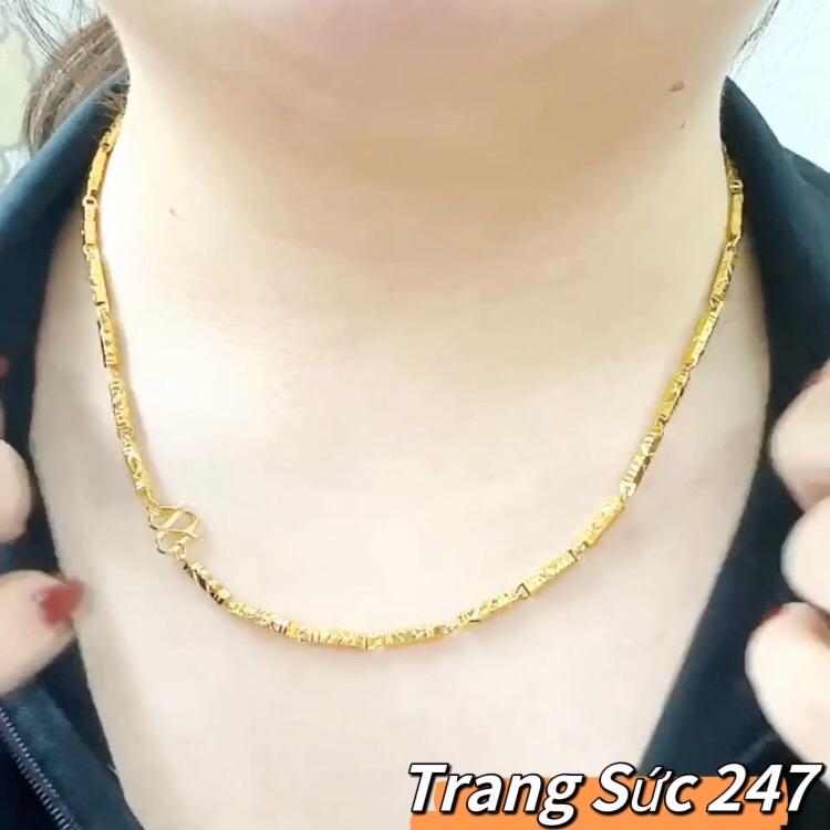 Dây Chuyền Ống Trúc 1 Lượng Màu 18 Trang Sức, xài đời đời ko đen 0