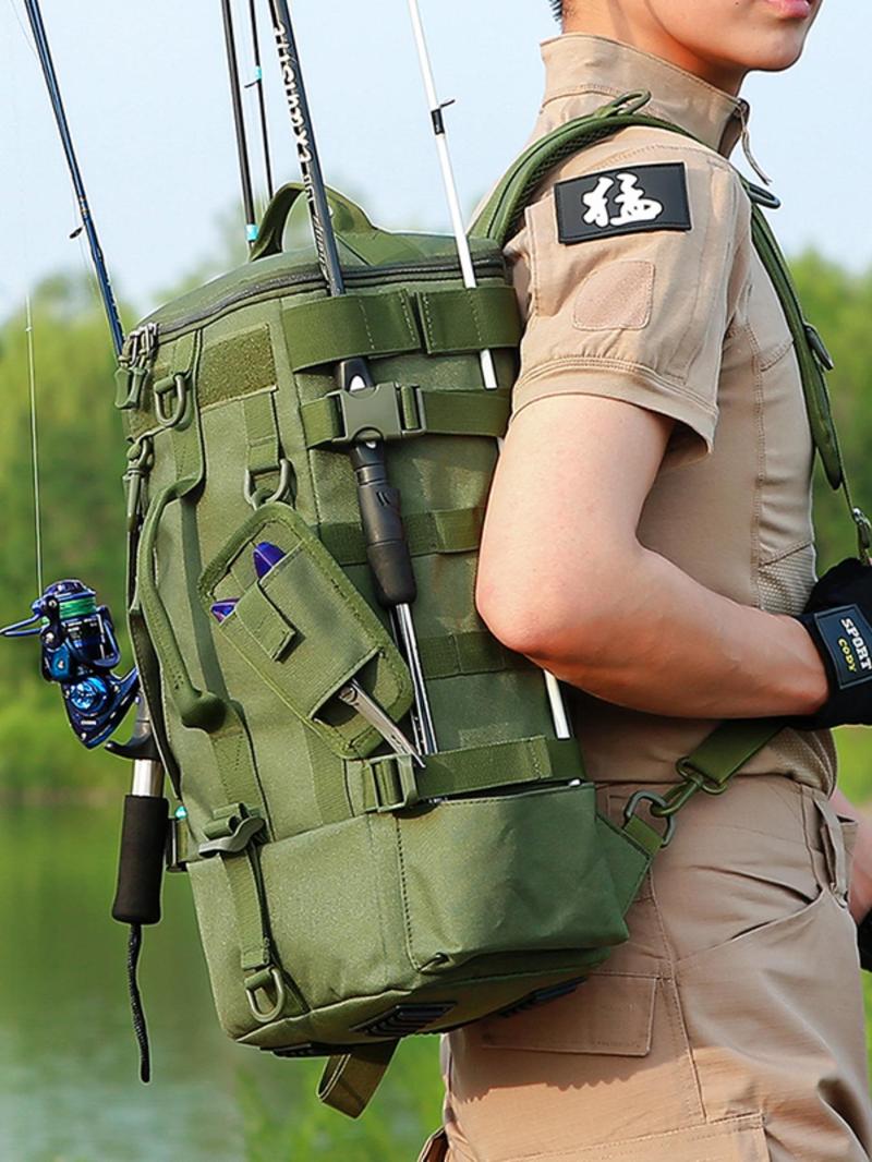 Product Introduction of Outdoor Fishing Bag, Large Capacity Outdoor Bag, Fishing Gear Bag, Multifunctional Fishing Backpack, Fishing Accessories 7