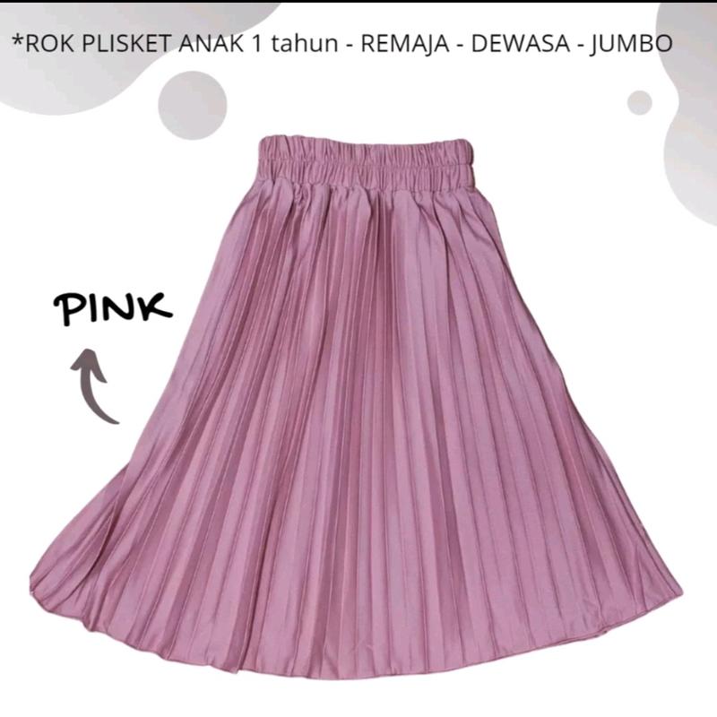 ROK PLISKET PANJANG POLOS premium ANAK remaja Polos BAHAN NYAMAN DI PAKAI 2