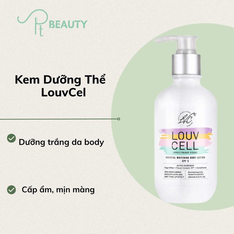 Kem Dưỡng Da Body Louv Cell Crystal Whitening Lotion 250ml