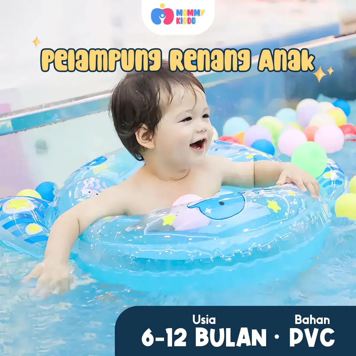 MOMMYKIDDO - Pelampung Dada Renang Bayi Swim Trainer Training Ban Renang Bayi Outdoor