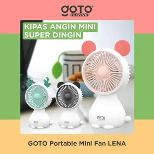Goto [COD] Lena Kipas Angin Kecil Karakter Mini Fan Duduk Meja Portable USB