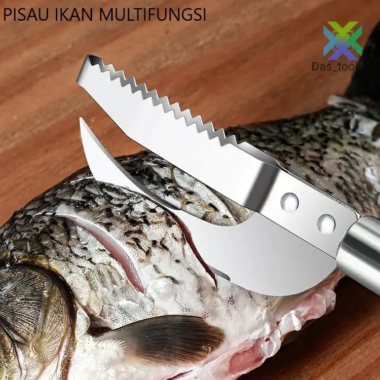 DAS 3in1 Pisau Ikan Multifungsi/Scale Fish Scraper/Fast Remove Fish Peeler Scalers