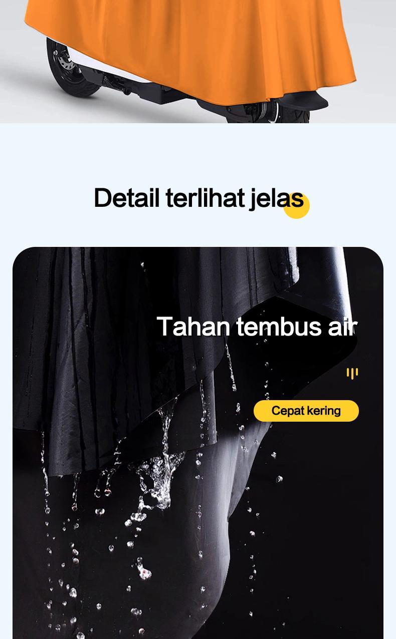 Jas hujan terbaru untuk dua orang, jas hujan motor yang modis dan tahan lama, tebal dan anti air, cocok untuk berkendara motor, bisa digunakan pria dan wanita