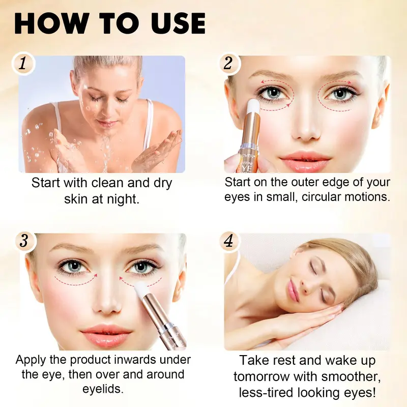 Caffeine Firming Professional Eye Care Cream Stick, Long-lasting Moisturizing Eye Stick, Beauty & Personal Care Product 2