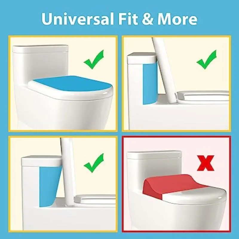 Children's Safety Toilet Lock, Toilet Lock with Adhesive Fixing, Durable Protective Toilet Lock for Kids & Pets, Travel Essentials 6