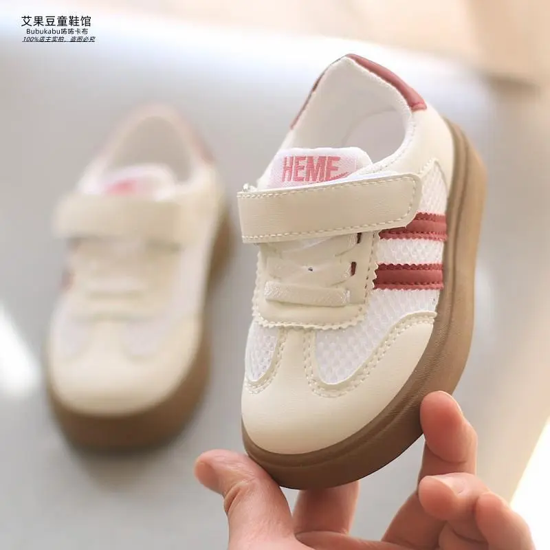 Giày Lưới Thoáng Khí, Phong Cách Mới Mùa Lò Xo Và Mùa Hè, Dành Cho Bé Trai Và Bé Gái, Giày Cao Gót Thường Ngày Giày Trắng, Thích Hợp Cho Trẻ Em Và Trẻ Sơ Sinh, Giày Thể Thao Và Trượt Tuyết 3