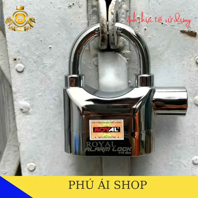 Khoá hú chống trộm Royal ALARM LOCK kèm còi báo động và ổ khoá cửa (BH 24 tháng + Tặng 6v pin dự phòng) 3