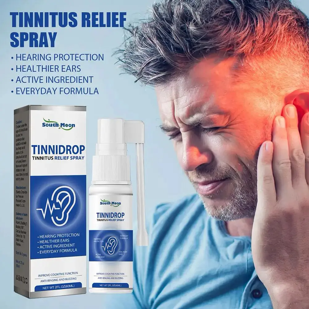 TinniDrop Tinnitus Relief Spray Ear Ringing Relieving Drops for Ringing Tinnitus Itching Earache Health Care Earwax