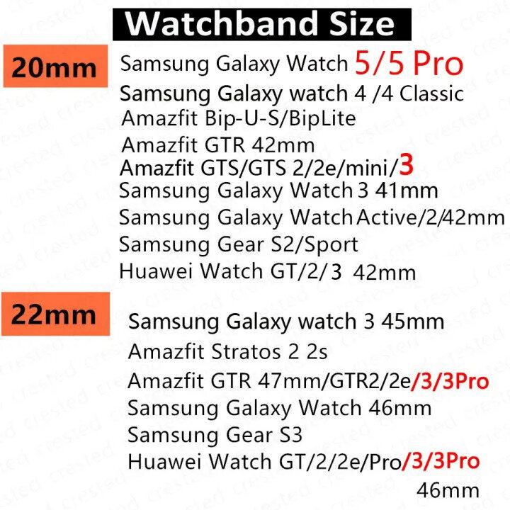 Dây đeo cho Samsung Galaxy Watch 4 44mm / 3 45mm, Dây đeo Gear S3, Vòng đeo tay silicon, Đồng Đồng Hồ Huawei GT 2 / 2e / pro Active 2 46mm / 42mm, Kích thước 20mm / 22mm 1
