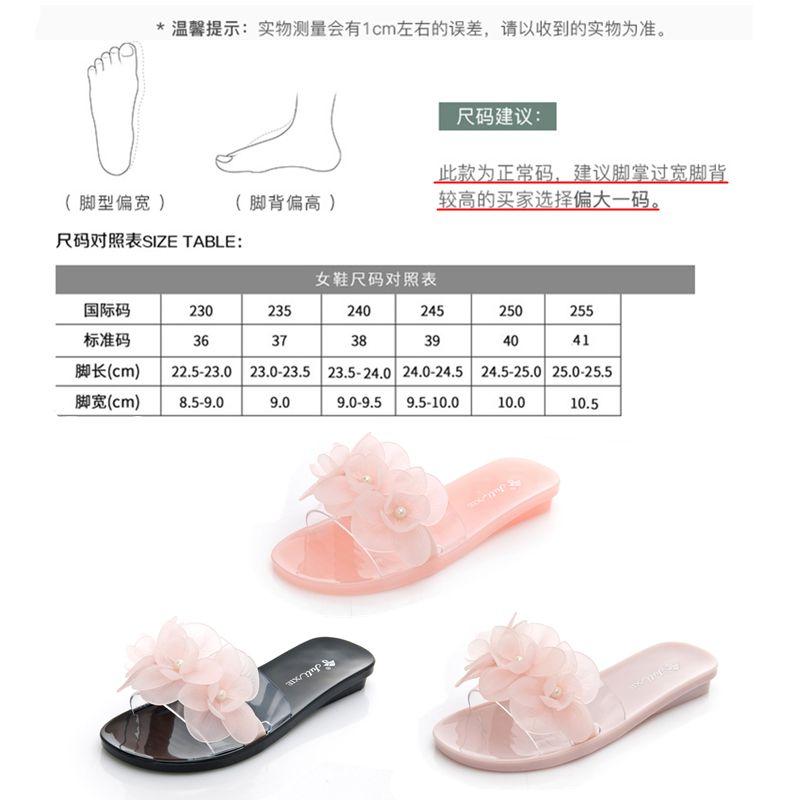Dép Pha Lê Thạch Hoa, Hàng Mới Về, Thời Trang Hàn Quốc Mùa Hè, Trong Suốt, Dành Cho Nữ, Có Thể Đeo Ngoài Trời, Dép Chống Trượt 8