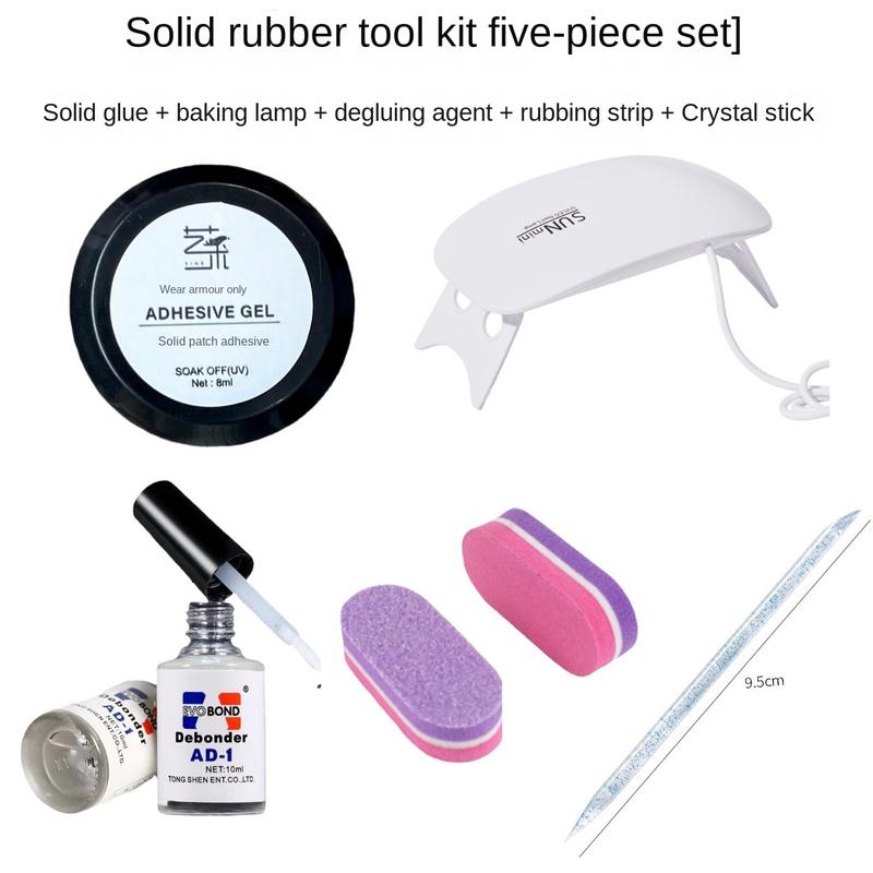 Product Introduction of Solid Glue Tool Kit Solid Glue Curing Lamp Rolling Strip Crystal Stick Wearable Nail Tool Set Series 0