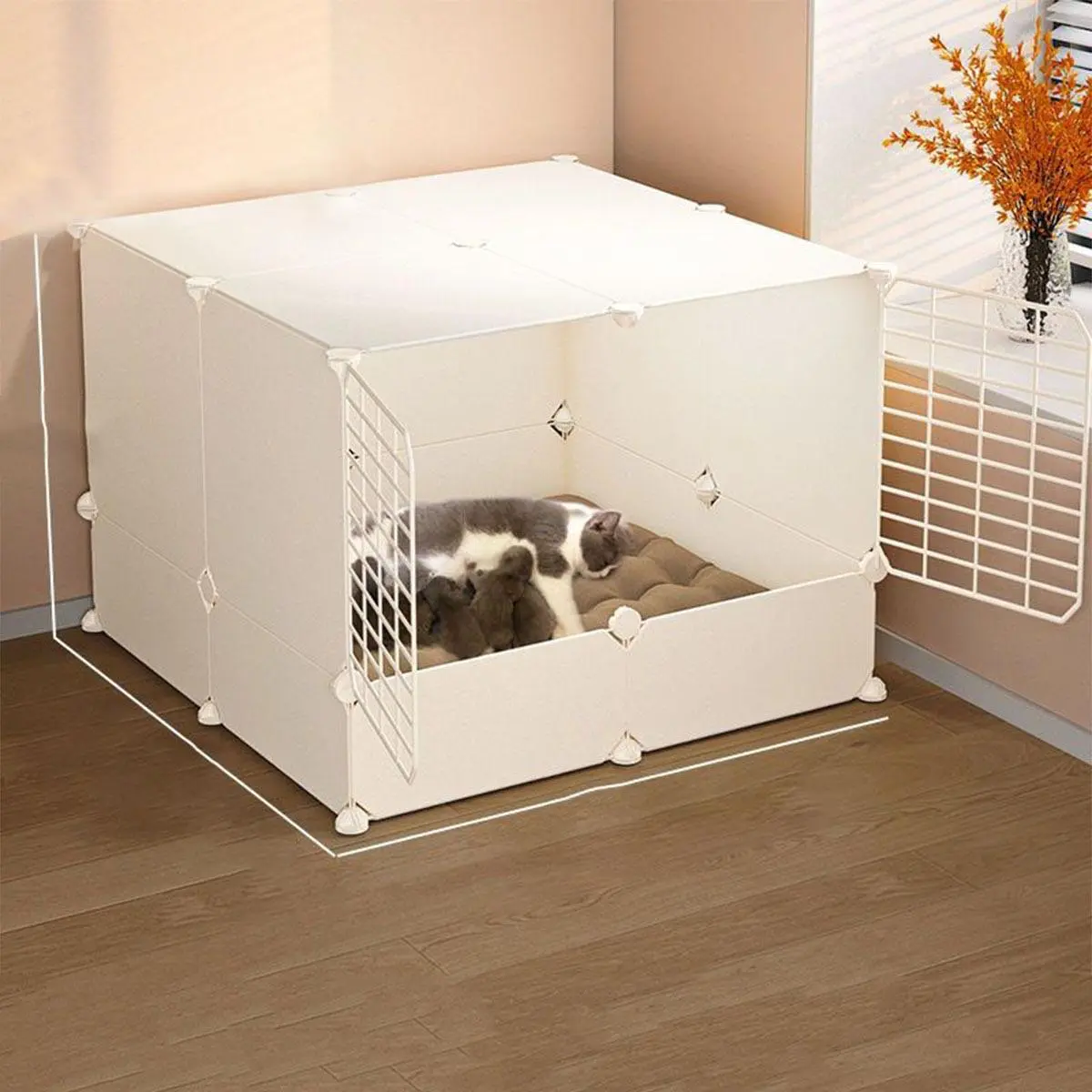 Pet Maternity Room, Pet Maternity Room with Litter Tray, Indoor Pet House, Pet Supplies for Indoor Use, Dog & Cat Furniture
