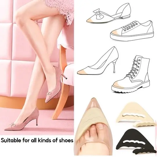 Set 2 Miếng đệm mũi giày cao gót, chống rộng giày, giảm đau chân, hỗ trợ đi chắc chân,Đế lót giày cao gót mềm mại cho nữ 1