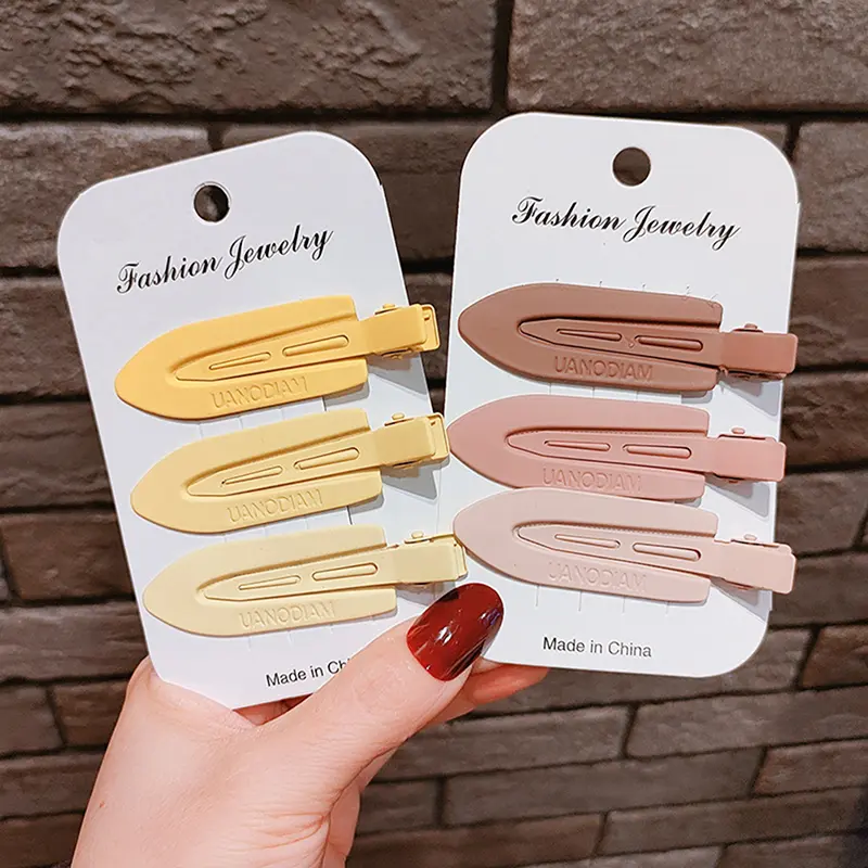 3pcs No Bend Seamless Hair Clip Side Clip Bangs Fix Fringe Barrette Makeup Washing Face Accessories Women Girls Styling Hairpins