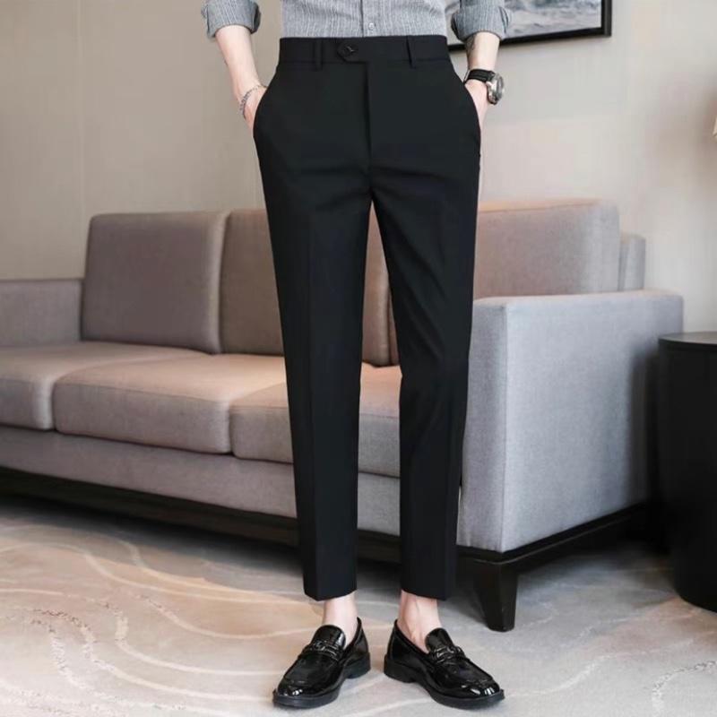 Quần Tây Âu cao cấp(8 màu quần )đẹp chất vải co giãn dầy dặn dang slimfit Nam Menswear Pants thanh lịch to & cao quần dài tối giản thường quana unamhanquoc