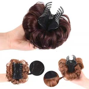 Harry Wig Fluffy Clip Pear Flower Headdress Bag Big Wave Horsetail Clip wig with clamp rainbow mermaid tail