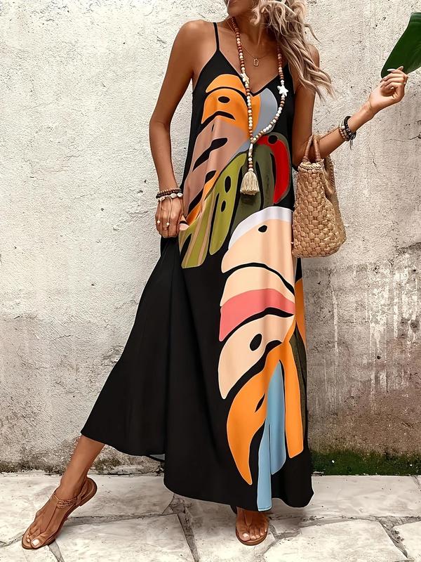【Plus Size】 Cami Dress, Plus Casual Sleeveless Dress for Summer, Women's Plus Clothing for Daily Wear 2