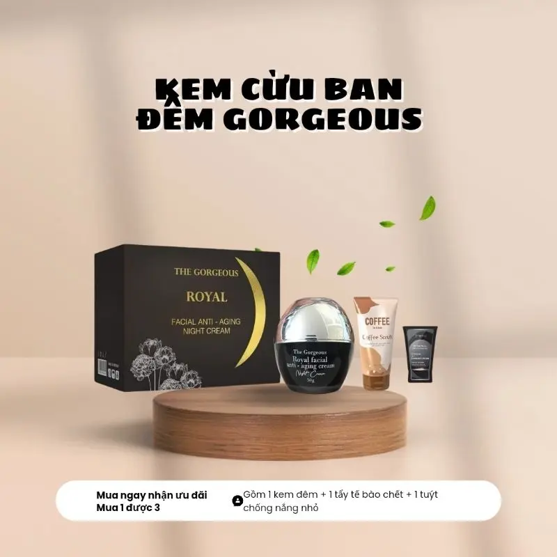((Mới)) Kem Cừu Đêm Phiên Bản Mới Múi Xù Gorgeous  (Gồm 3 Món : Kem Cừu + Chống Nắng + Tẩy Tế Bào) 1