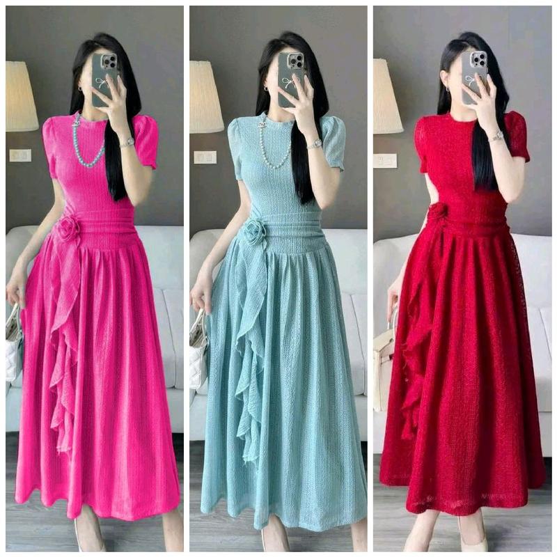 Susan Dress - Đầm Ren Cuộn Hoa Dự Tiệc Sang Trọng Giành Cho Nữ , , Chất Liệu Ren Mocking Co Giãn Thoáng Khí