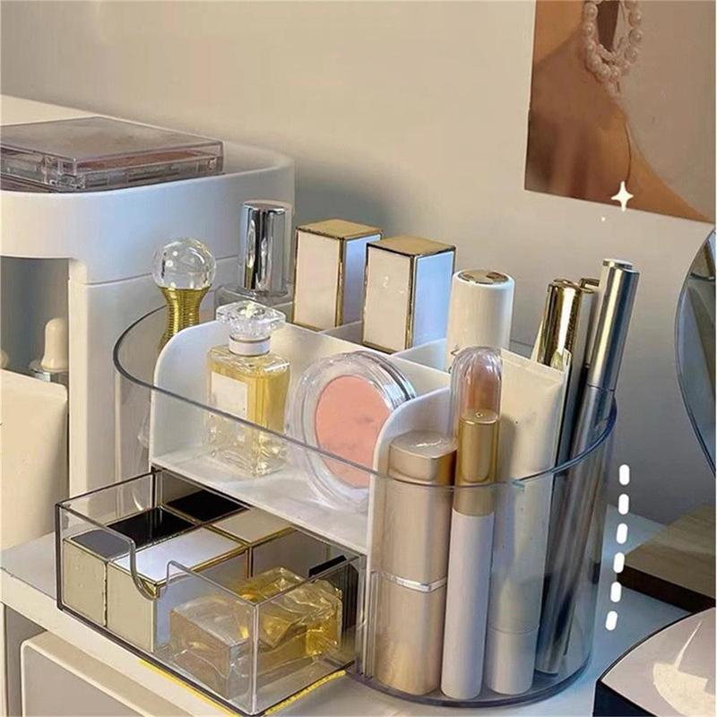Cosmetic Storage Box, 1 Count Desktop Makeup Organizer, Makeup Organizer Box, Cosmetic Organizer, Home Organizer for Bedroom Bathroom 4