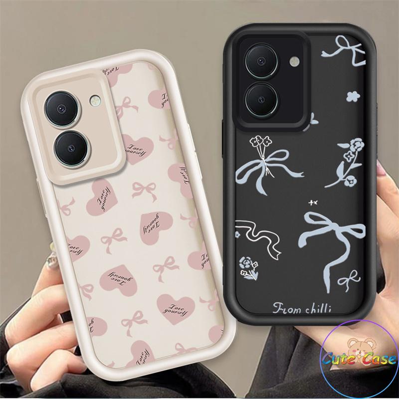Ốp Điện Thoại, Ốp Cho VIVO Y03 / VIVO Y18, Silicon Hoạt Hình Chính Hãng Màu Pastel Mềm, Nơ Hoa Tình Yêu TPU Xu Hướng Ốp Lưng, Ốp Lưng Chống Sốc Mắt Thiên Thần