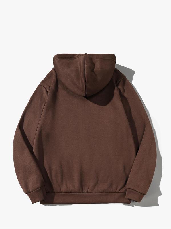 Unisex Men's Angel Print Zip Up Warm Hoodie, Casual Drawstring Pocket Hooded Sweatshirt for Fall & Winter, Essential Hoodie, Going Out Outfits 5