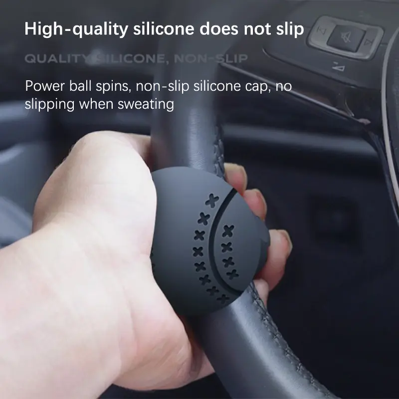 Bộ Tăng Cường Vô Lăng Ô Tô, Xoay 360 Độ, Bóng Núm Vô Lăng, Tiết Kiệm Sức Lao Động, Tăng Cường Vô Lăng Một Tay 3