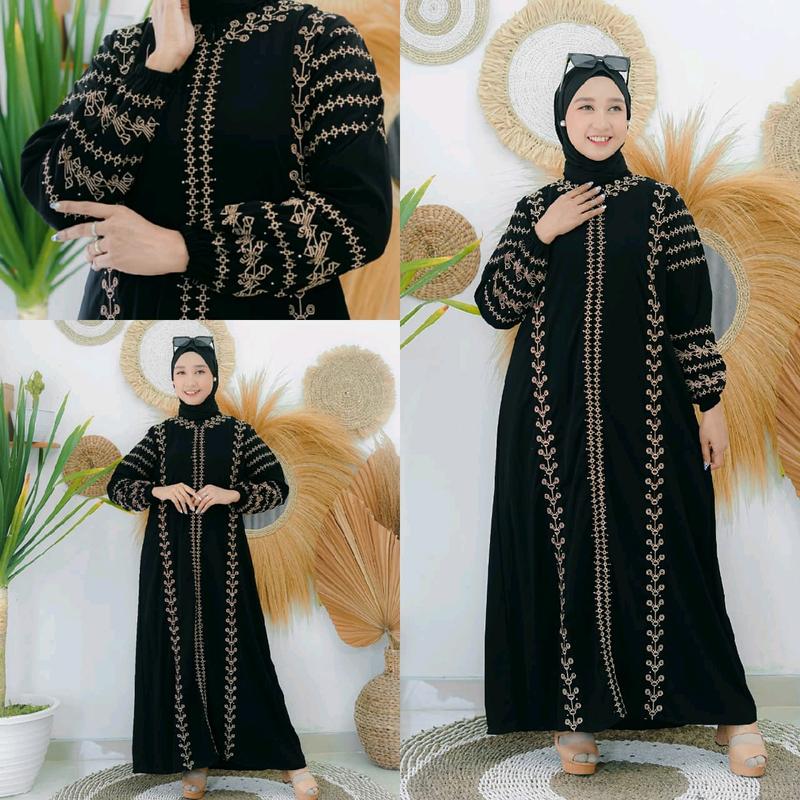 Abaya Gamis Maxi Dress Arab Saudi Turkey Dubai India Syari Bordir Hadrah by Safryna Collection Abaya Bangil 0