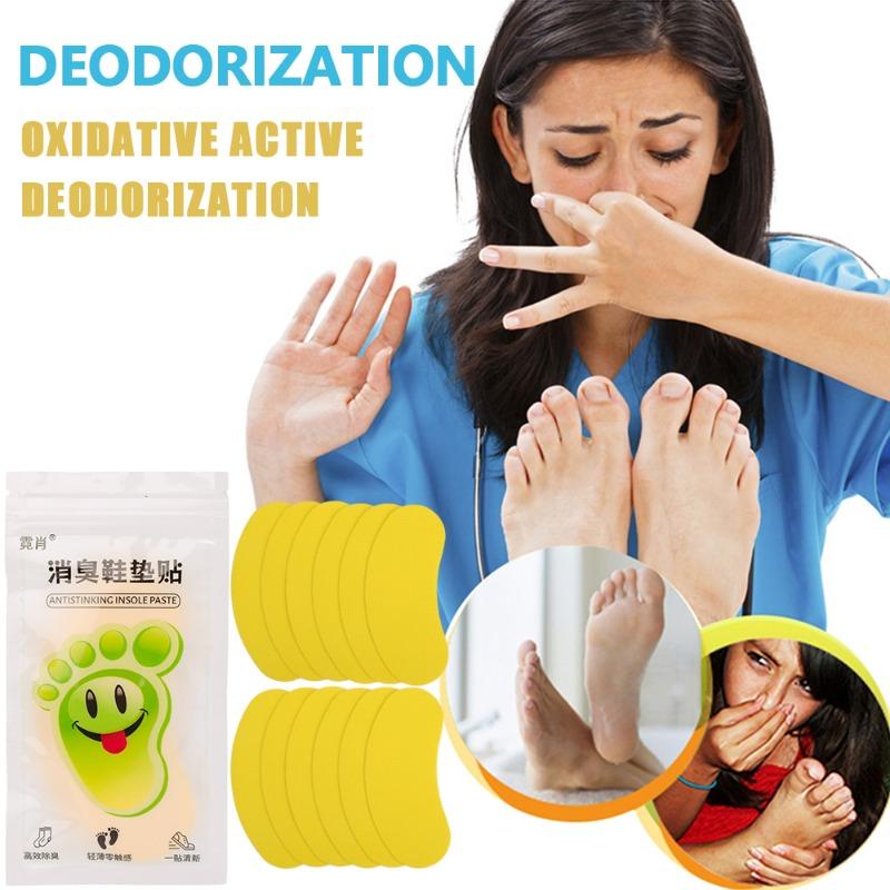 Product Introduction of 12/24/48Pcs Shoes Deodorant Sweat-Absorbing Sticker Deodorant Foot Odor Deodorant Sneaker Smell Fresh Insole Sterilization Sticker 24