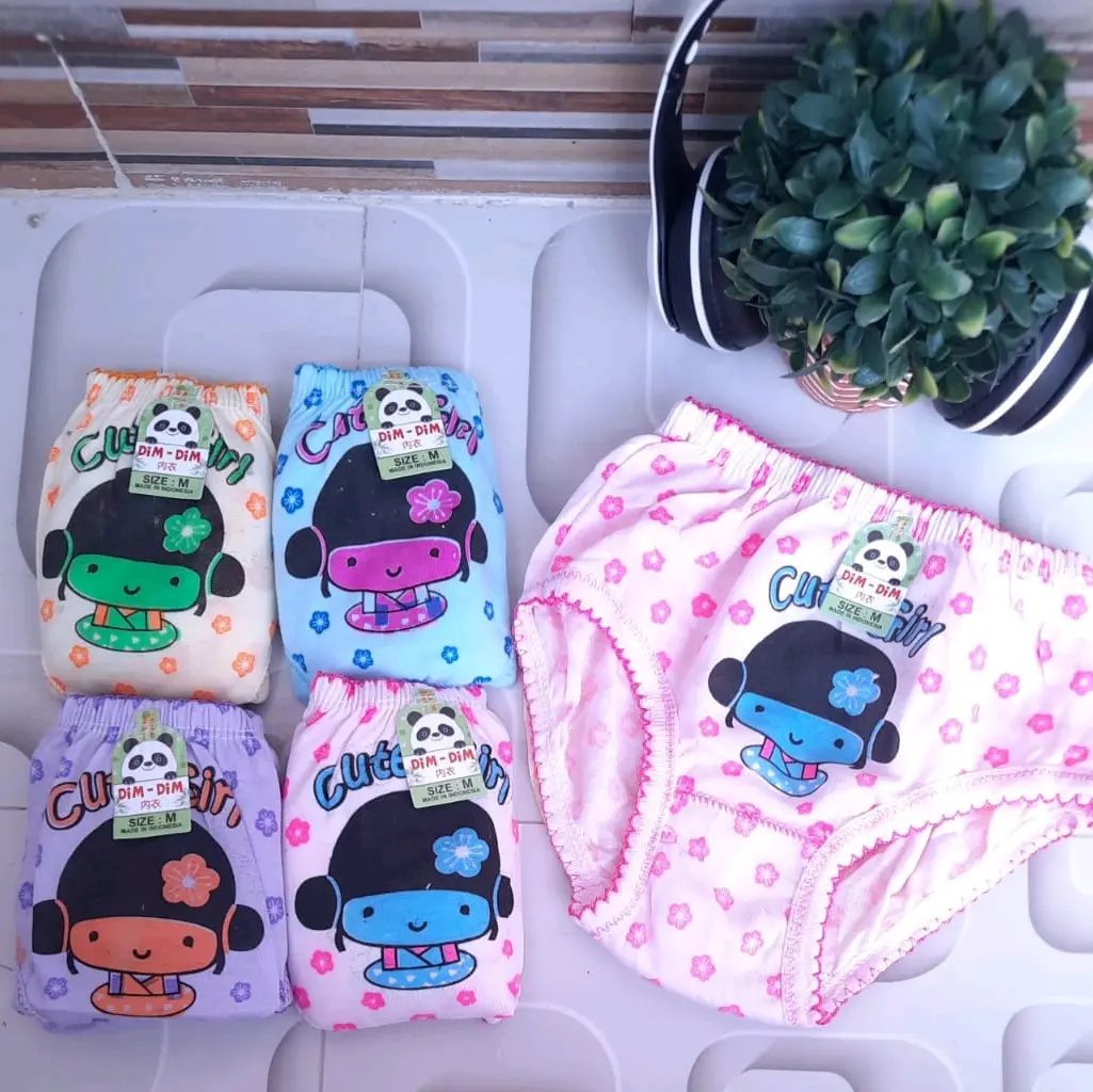 Grosir 12 Pcs ( 1 lusin ) Celana Dalam Anak Cewek Motif Kartun Fashion