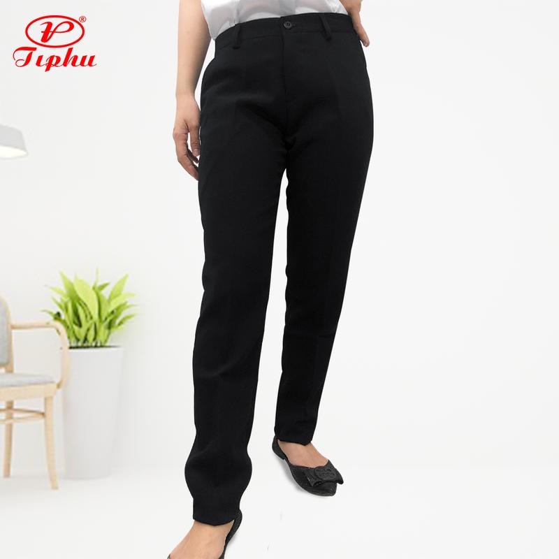 Quần âu nữ màu đen Amazing, dáng suông, vải tuyết mưa cao cấp, mềm, dày, không nhăn, đồng phục học sinh, công sở