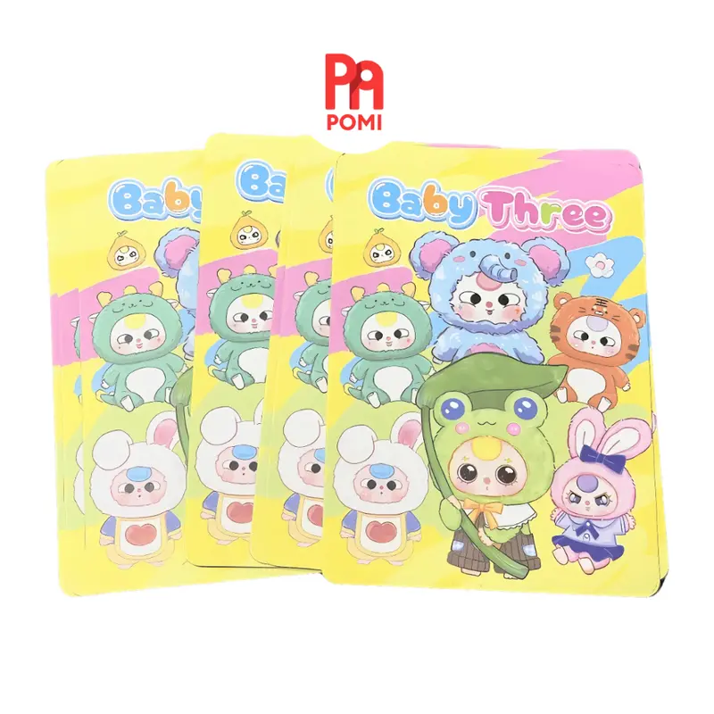 Combo 36 túi thẻ - 288 thẻ bài 3D lấp lánh - Baby Three Migo Thỏ thị trấn cực xinh cho bé - Đồ chơi POMI 2