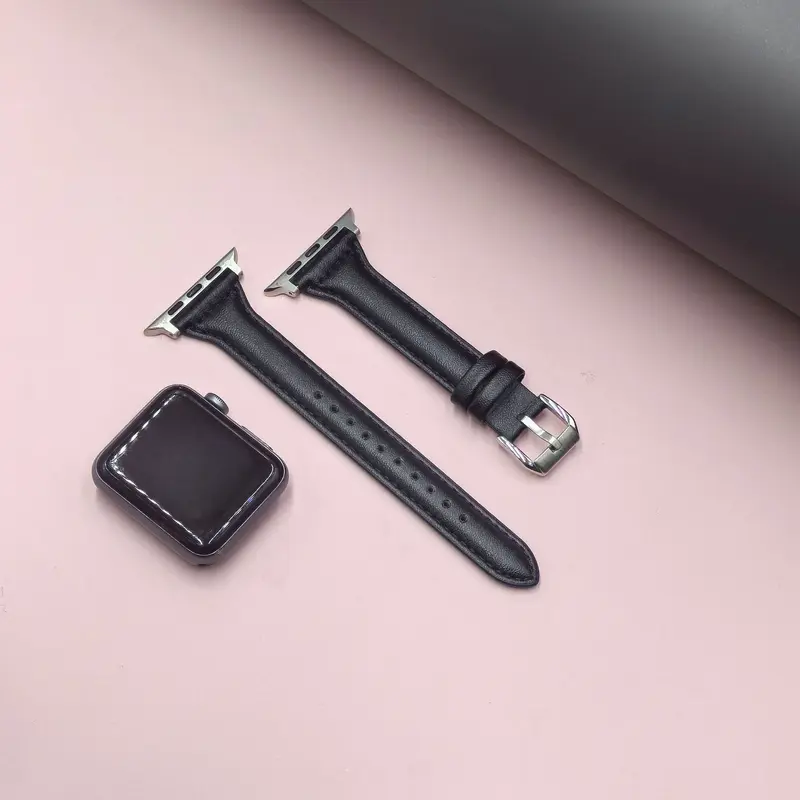 Dây đeo bằng da Microfiber cho Đồng Hồ thông minh Apple, Tương thích với S9 / 5 / 4 / 6 / Se /7/8, 49mm / 44 / 42 / 45mm, IWatch Ultra / 2 38mm / 40 /41, Dây đeo đồng Đồng Hồ thời trang mỏng cho phụ nữ,dây đồng hồ thông minh,dây apple ultra,strap Phụ Kiện 4