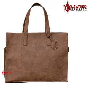 Tote bag Tas Selempang Kulit Tas Kulit Pria Tas Kerja Pria VOSCA KHAKI kantong totebag