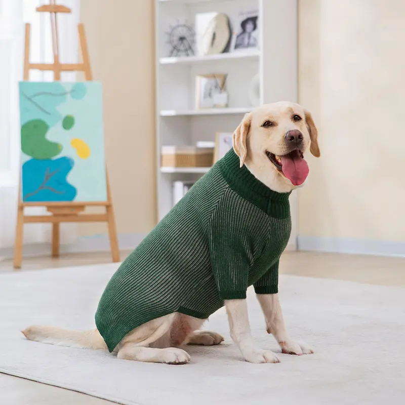 Striped Pattern Pet Sweater, Comfortable Stretch Pet Jumper, Soft Warm Pet Clothes for Large, Medium and Puppy Dogs and Cats 4