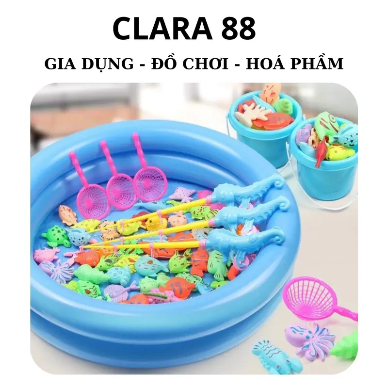 Bộ Đồ Chơi Câu Cá Cho Bé Có Gắn Nam Châm Kèm Phao Bơi - Đồ Chơi Cho Bé Ngày Hè 89010 0