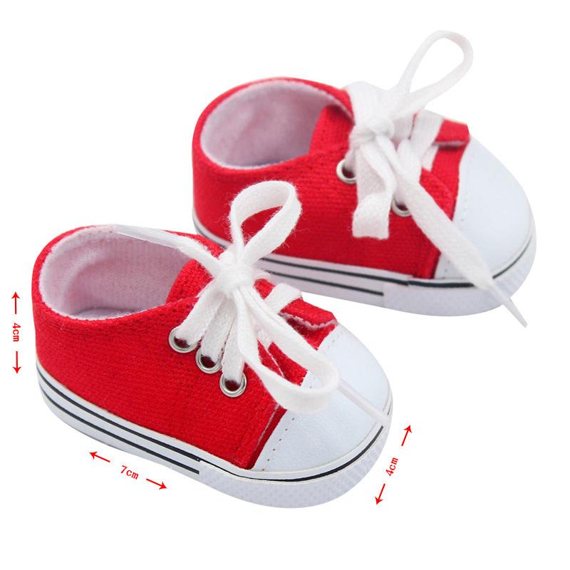 Product Introduction of Fashion Doll Canvas Shoes Sneakers Shoes For 43cm Baby Doll 18 inch Girl Dolls 13