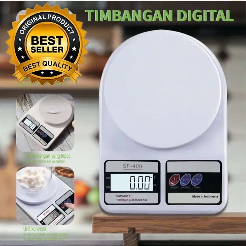 Timbangan Dapur Digital 10KG-SF-400 Alat ukur Kue Digital(free 2 baterai) Kitchenware 0