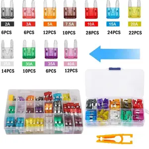 120/300Pcs Sekering Mobil Dan Motor Universal, Sekering Mobil Colokan Pipih Kecil Dengan Kotak