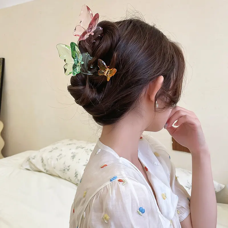 JEPITAN RAMBUT JUMBO MODEL KUPU KUPU GLOSSY CRYSTAL / JEDAI SALON KOREAN BUTTERFLY 2