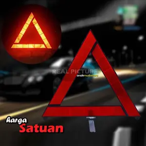 Segitiga Parkir Parking Emergency Pengaman Mobil Rambu Tanda Segitiga Darurat REFLEKTOR Merah