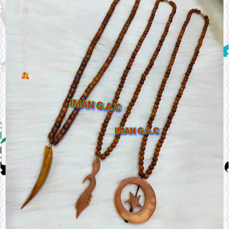 kalung kaokah bulan bintang, taring, bulan sabit/kalung kaukah kokah asli turqy 0