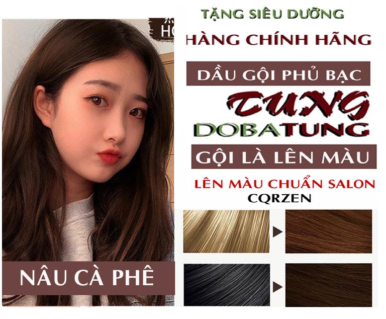 DẦU GỘI NHUỘM [ NÂU CÀ PHÊ ] LÊN MÀU CHUẨN SALON, HỘP 10 GÓI 30ml Women Nữ Nhuộm Tóc Đổi Màu Tóc nhuốc  nhuộm nhuốc  nhuộm daugoiphub  acthaoduoc thuôc  tẩy