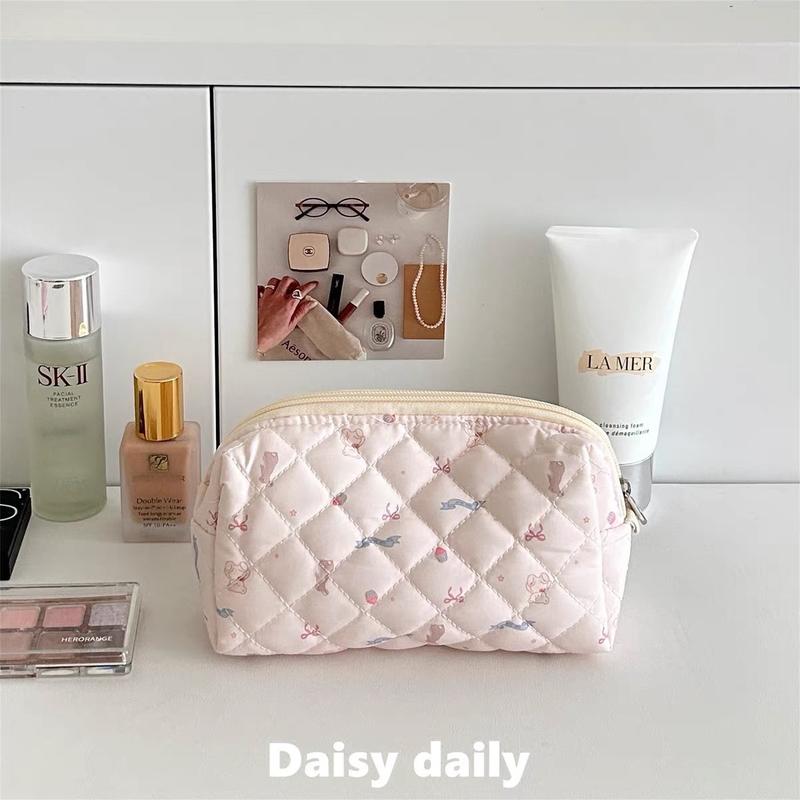 Túi đựng bút vải KAMI TB51 Hộp bút vải mềm họa tiết gấu thỏ hoa nhí ,túi đựng mỹ phẩm phong cách Hàn Quốc