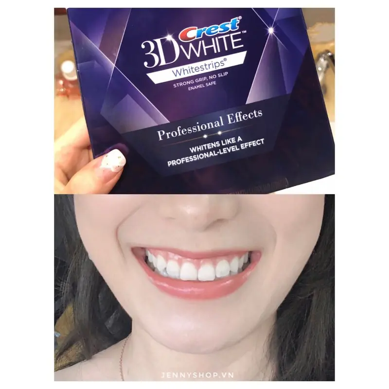 Miếng dán trắng răng Crest 3D White Professional Effects - Mỹ 2